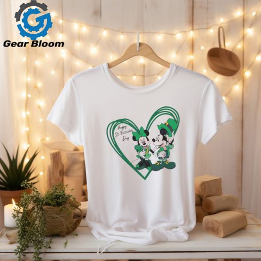 Happy St Patricks Day Mickey Minnie Heart shirt