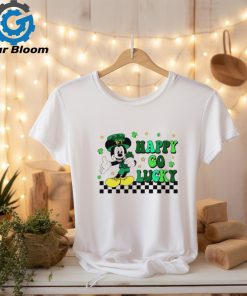 Happy go lucky Mickey Mouse St Patricks Day clover shirt