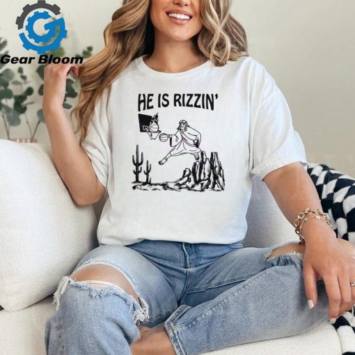 He Is Rizzin Funny Jesus Basketball  shirt