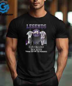 Legends Colorado Rockies Walker And Helton Thank You For The Memories T Shirt