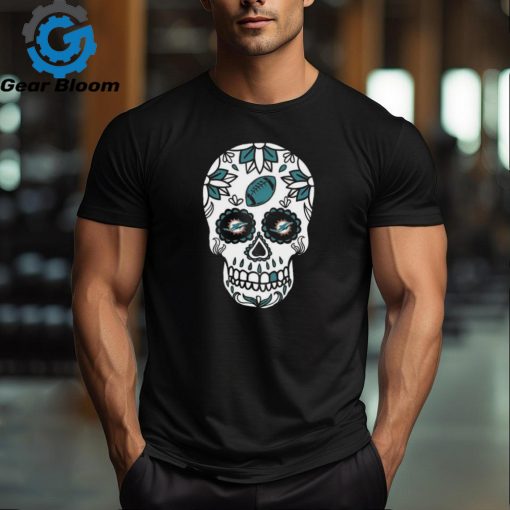 Miami Dolphins Football Sugar Skull Day of The Dead Shirts