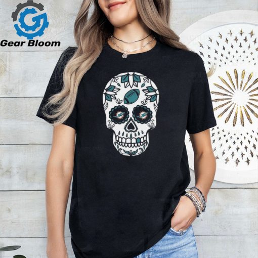 Miami Dolphins Football Sugar Skull Day of The Dead Shirts