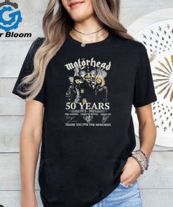 Motor Head 50 Years 1975 2025 Thank you for the memories signatures shirt