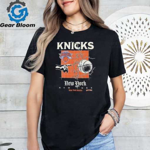 New York Knicks courtside baseball logo shirt
