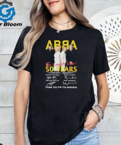 Official Abba the Concert Show 50 Years 1974 2024 thank you for the memories signatures shirt