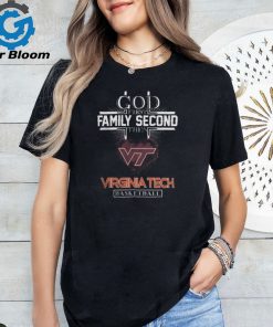 Official God First Family Second Then Virginia Tech Hokies Basketball Heart T Shirt