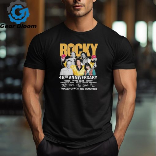 Official Rocky 48th Anniversary 1976 2024 Thank you for the memories signatures shirt