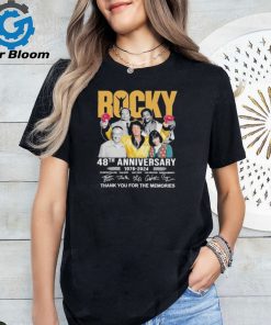 Official Rocky 48th Anniversary 1976 2024 Thank you for the memories signatures shirt