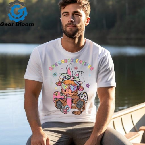 One Boujee Heifer Easter Highland Cow shirt