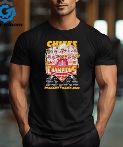 Original Kansas City Chiefs Super Bowl LVIII Champions 2022 back to back 2023 Signatures Shirt