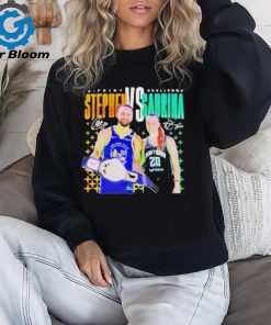 Original Steph Curry Vs Sabrina Ionescu 3 Point Challenge Signature Shirt