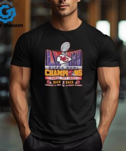 Original Super Bowl LVIII Champions Kansas City Chiefs Back 2 Back February 11, 2024 Allegiant Stadium T Shirt