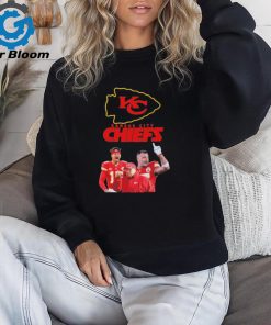 Patrick Mahomes Travis Kelce and Andy Reid Kansas City Chiefs Super Bowl LVIII 2024 Shirt