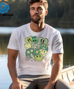 Retro Patricks Day Shamrock Smiley Face shirt