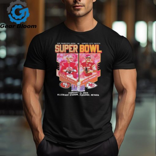 San Francisco 49ers And Kansas City Chiefs Super Bowl 2024 At Las Vegas Shirt