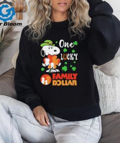 Snoopy one lucky Family Dollar happy Patrick Day Shirt