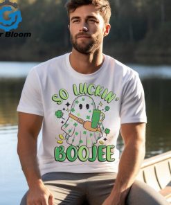 So Luckin Boujee Ghost Shamrock shirt