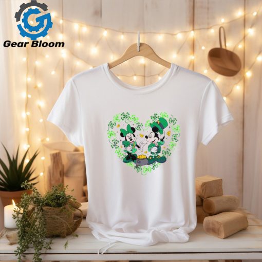 St Patricks Day Disney Minnie Mickey Lucky Heart shirt