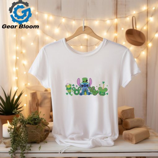 Stitch Patricks Day Snack Shamrock shirt