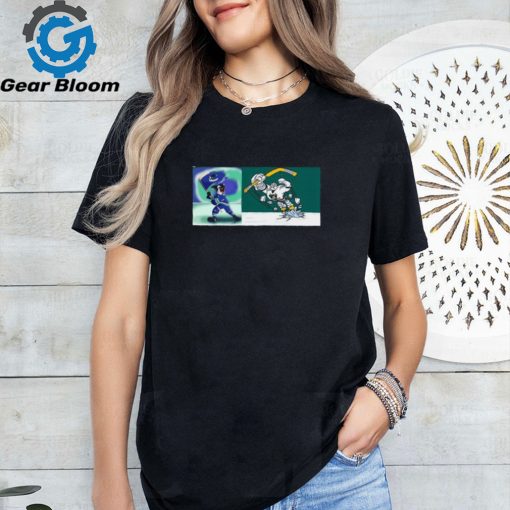 Anaheim Ducks VS Vancouver Canucks NHL 2024 mascot cartoon hockey shirt