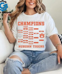 Auburn Tigers Original Retro Brand 2024 SEC Men’s Basketball Conference Tournament Champions Bracket T Shirt