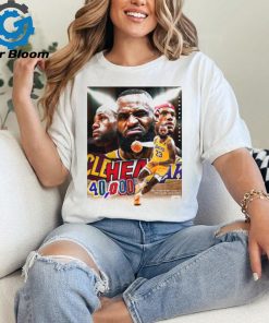 Awesome Los Angeles Lakers Lebron James 40k Career Points Poster Shirt