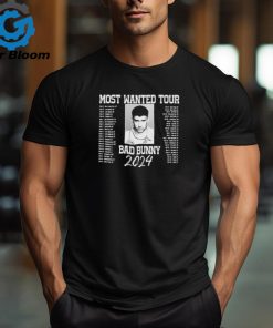 Bad Bunny 2024 Most Wanted Tour Dates Exclusive Concert Shirt