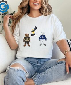 Boston Bruins VS Toronto Maple Leafs NHL 2024 mascot cartoon hockey shirt