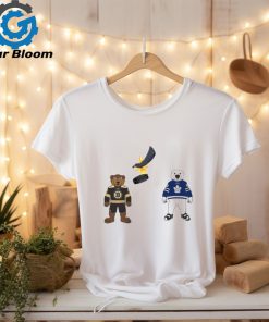 Boston Bruins VS Toronto Maple Leafs NHL 2024 mascot cartoon hockey shirt