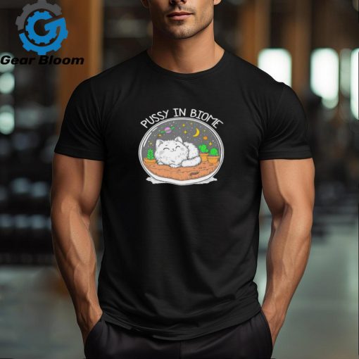 Cat In The Moonlight Pussy In Biome shirt