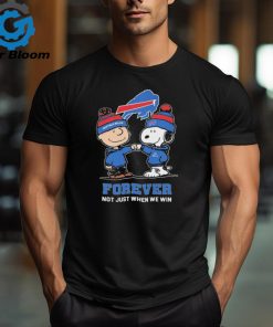 Charlie Brown Fist Bump Snoopy Buffalo Bills Forever Not Just When We Win Shirt