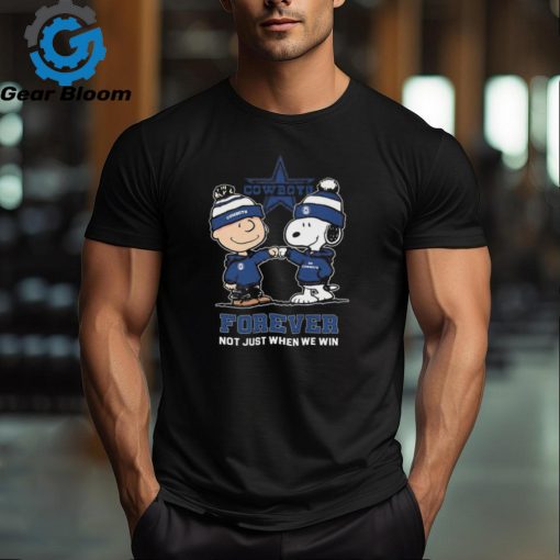 Charlie Brown Fist Bump Snoopy Dallas Cowboys Forever Not Just When We Win Shirt