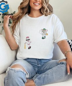 Cincinnati Reds VS Oakland Athletics MLB 2024 mascot cartoon baseball shirt