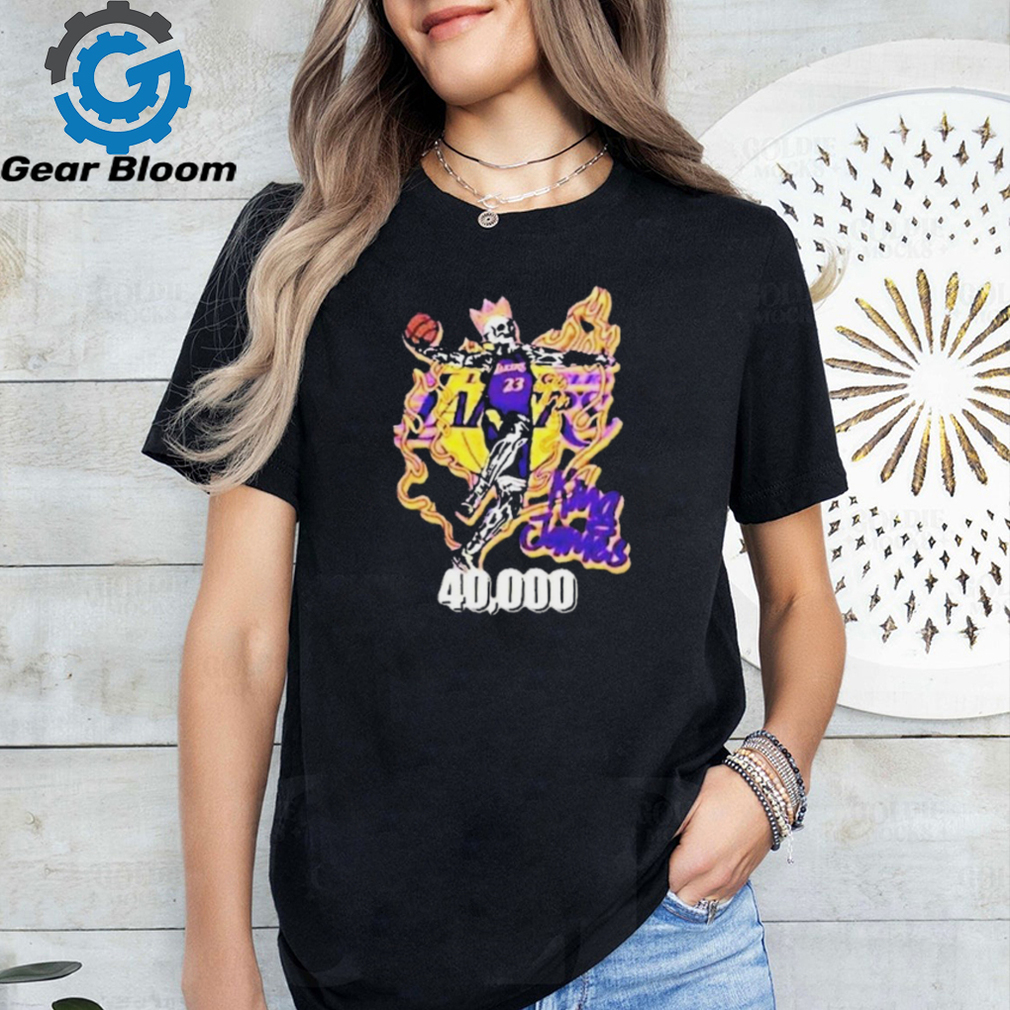 City Of Angels Los Angeles Lakers King Skull James Congratulations LeBron James Reach 40K Career Points Shirt City Of Angels Los Angeles Lakers King Skull James Congratulations LeBron James Reach 40K Career Points Shirt