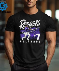 Colorado Rockies Brendan Rodgers 7 Relentless Spirit Grunge T Shirt