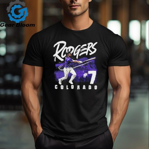 Colorado Rockies Brendan Rodgers 7 Relentless Spirit Grunge T Shirt