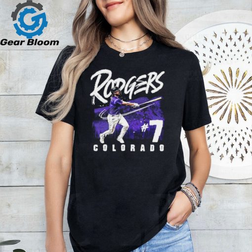 Colorado Rockies Brendan Rodgers 7 Relentless Spirit Grunge T Shirt