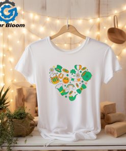 Green St Patricks Day Doodles Four Leaf Clover shirt