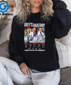 Grey'S Anatomy 19Th Anniversary 2005 2024 20 Season 421 Episodes Thank You For The Memories Shirt