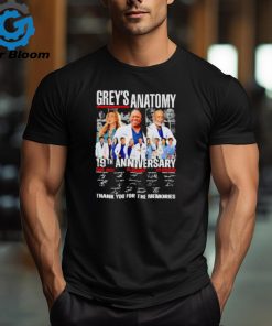 Grey'S Anatomy 19Th Anniversary 2005 2024 20 Season 421 Episodes Thank You For The Memories Shirt