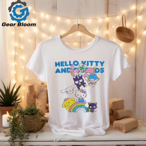 Hello Kitty And Friends Cloud Tie Dye Boyfriend Fit Girls shirt