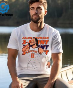 Jalen Brunson 11 New York Knicks Three Point T Shirt