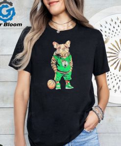 Jaylen Brown Bulldog Wearing Celtics Boston t shirt