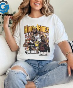 King Lebron James 40000 Career Points Fire T Shirt