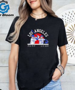 Los Angeles Dodgers Shohei Ohtani And Yoshinobu Yamamoto Kanji Flag T Shirt