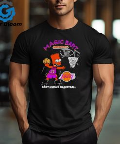 Los Angeles Lakers Magic Bart Simpson knows basketball shirt