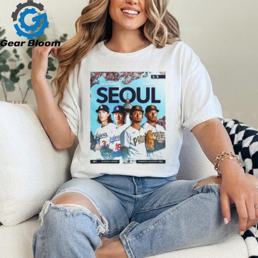 Los angeles dodgers take on the san diego padres in the seoul series shirt