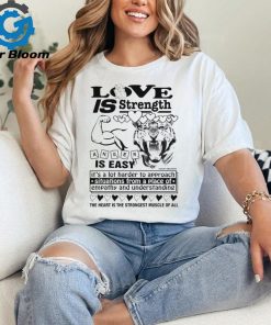 Love is strength anger is easy shirt