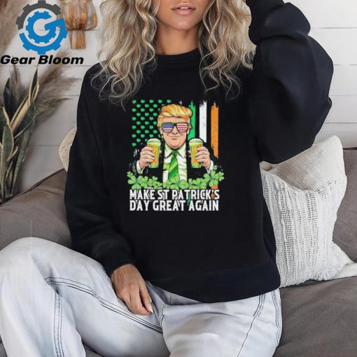 Make St Patrick’s Day Great Again Funny Trump 2024 Shirt