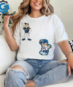 Milwaukee Brewers VS Los Angeles Dodgers MLB 2024 mascot cartoon baseball shirt